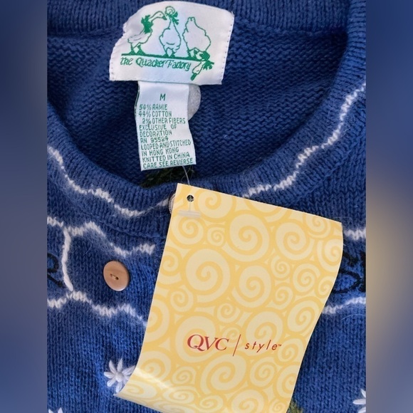 Quacker Factory Holiday Sweater Snowman Sparkles M Vintage - Picture 6 of 8